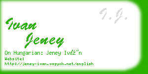 ivan jeney business card